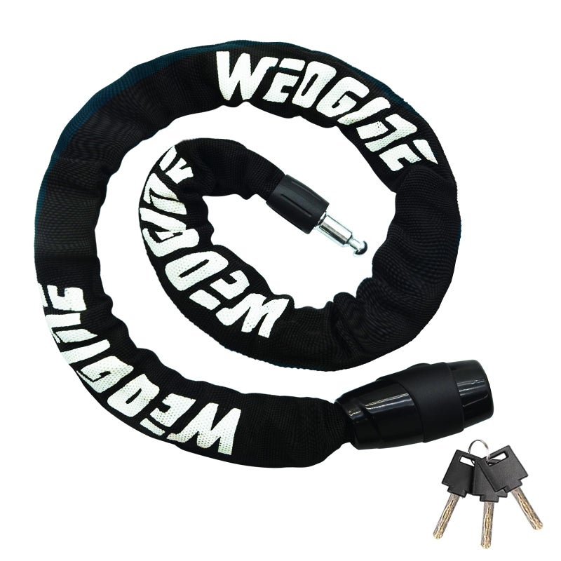 Weogine Bike Chain Lock, Heavy Duty Anti-Theft Bicycle Chain Lock, 2.72 Ft Security Bike Locks with 3 Keys, Waterproof Lock Chain for Bike, Bicycle, Scooter, Motorcycle, Door, Gate, Fence - Image 1